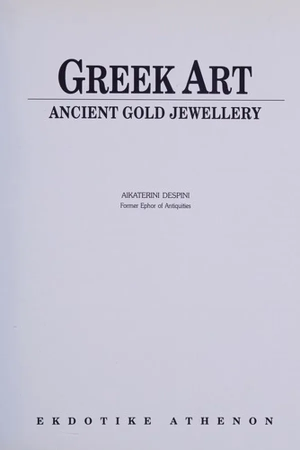 Capa de Ancient gold jewellery
