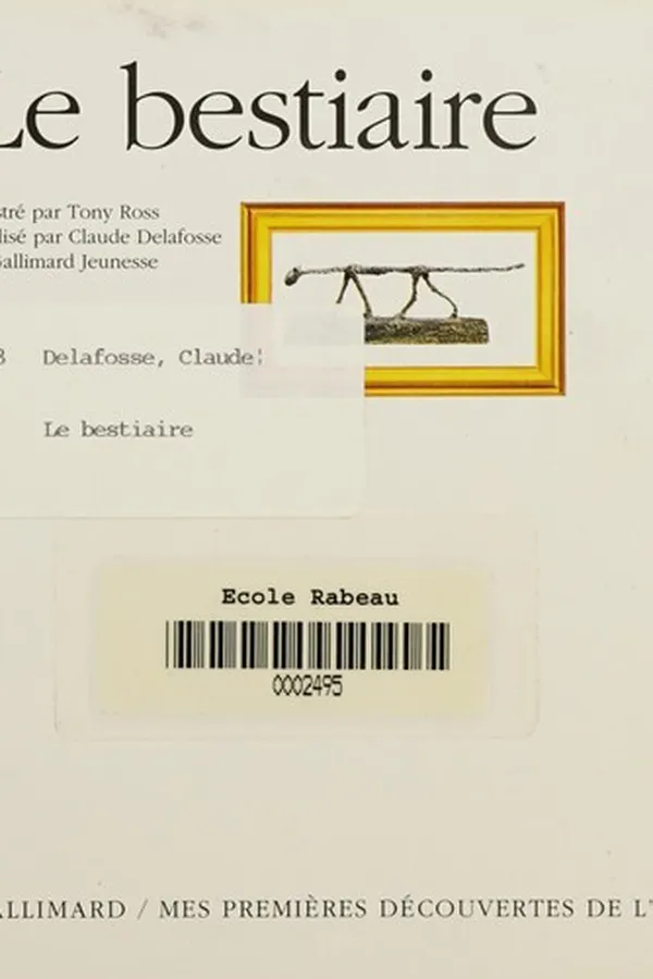 Capa de Le bestiaire