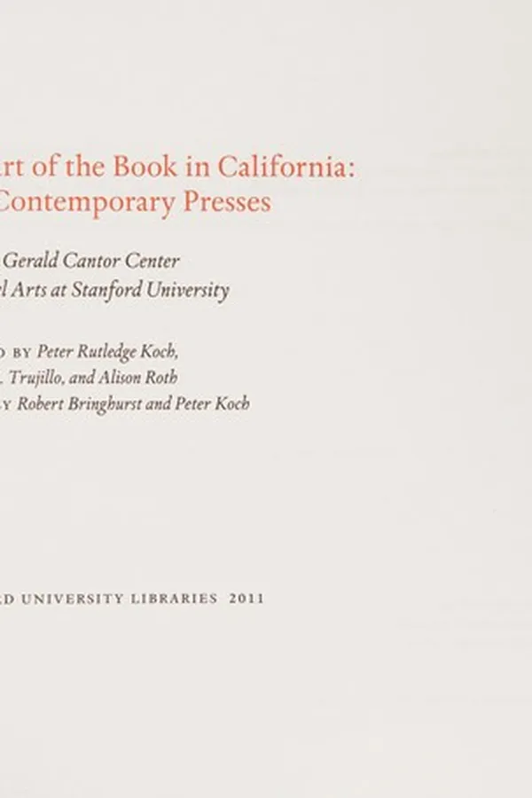 Capa de The art of the book in California