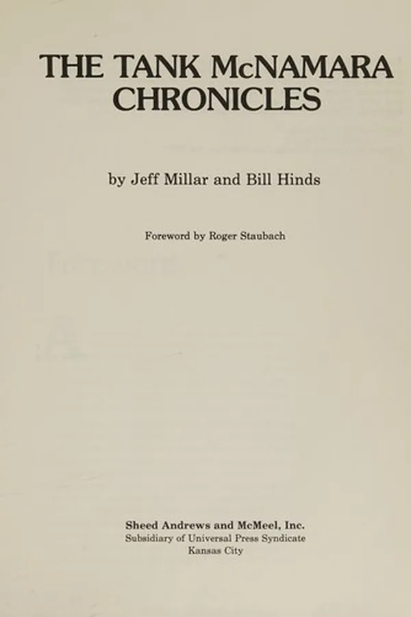 Capa de The Tank McNamara chronicles