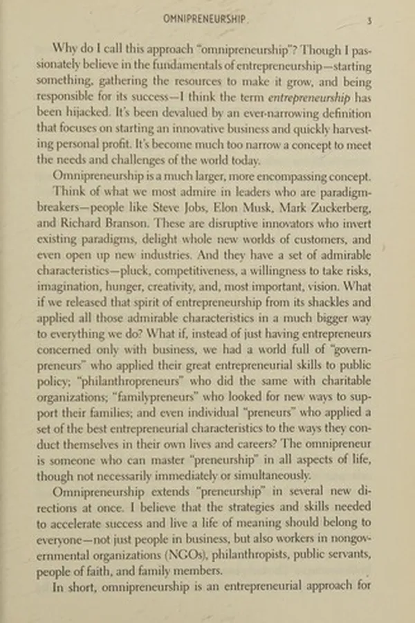 Capa de Omnipreneurship