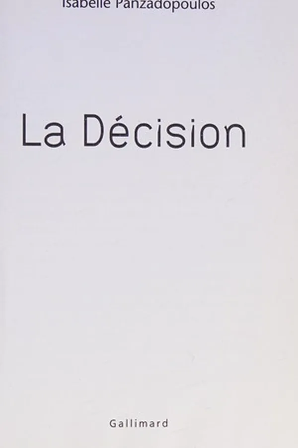 Capa de La décision