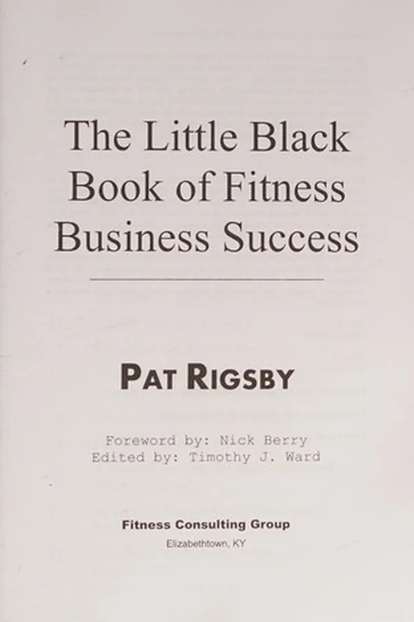 Capa de The little black book of fitness business success