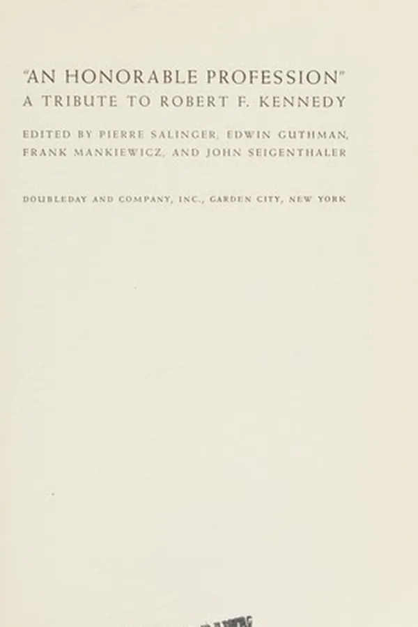 Capa de "An Honorable profession"