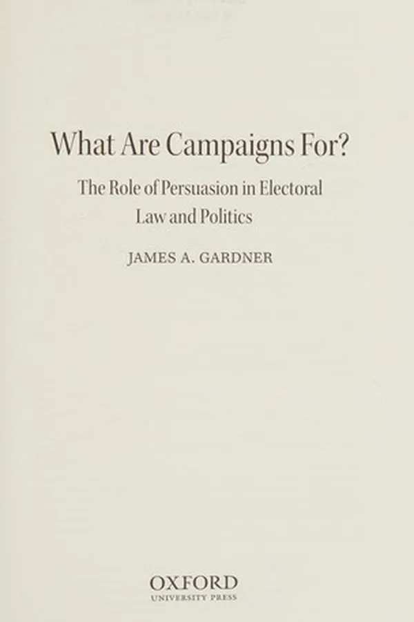 Capa de What are campaigns for?