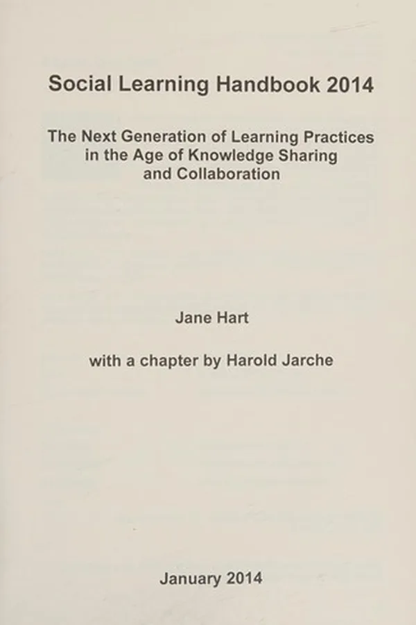 Capa de Social learning handbook 2014
