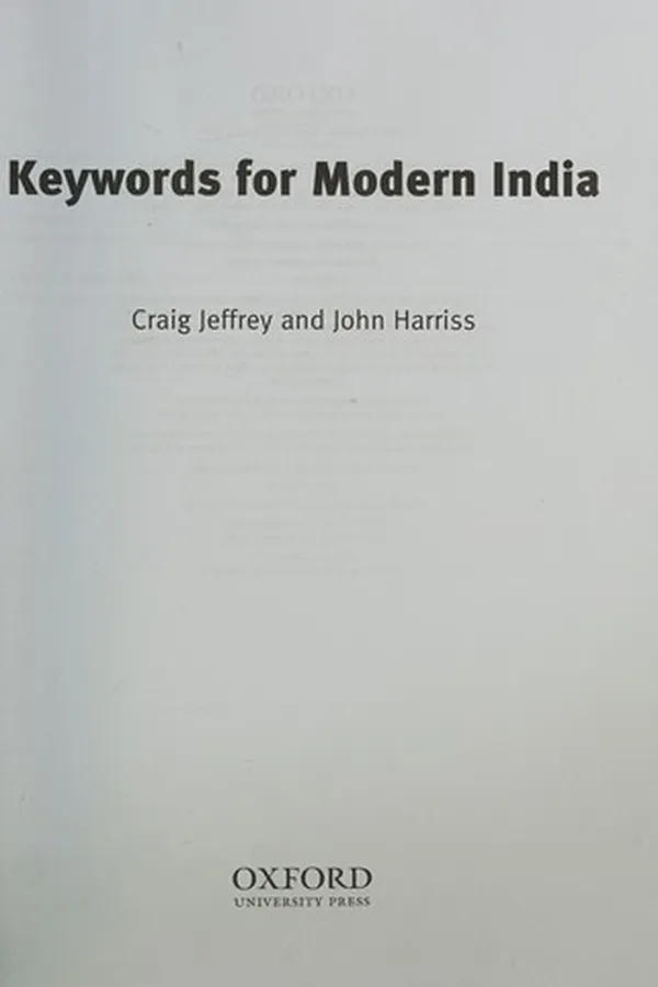 Capa de Keywords for Modern India