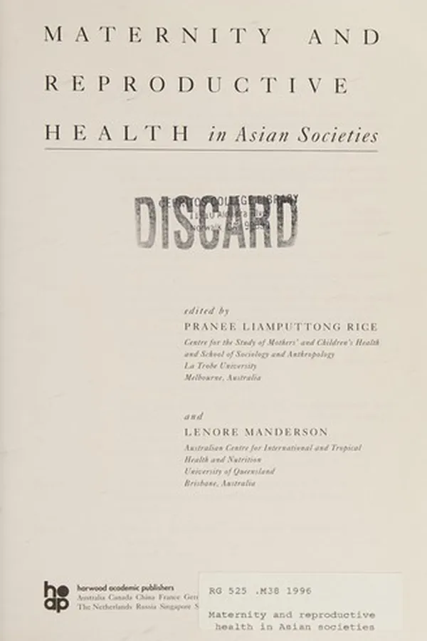 Capa de Maternity and reproductive health in Asian societies