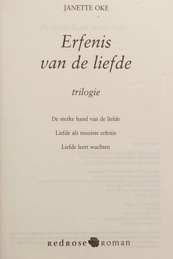 Capa de Erfenis van de liefde