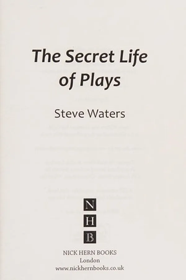 Capa de The secret life of plays