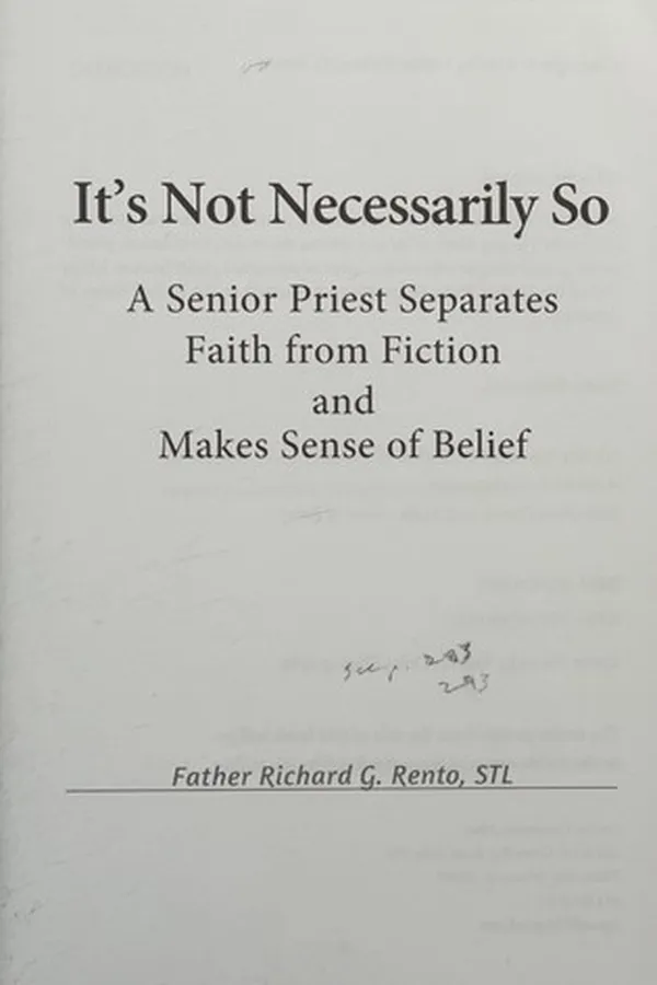 Capa de It's not necessarily so