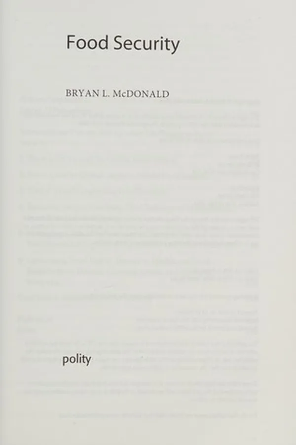 Capa de Food security