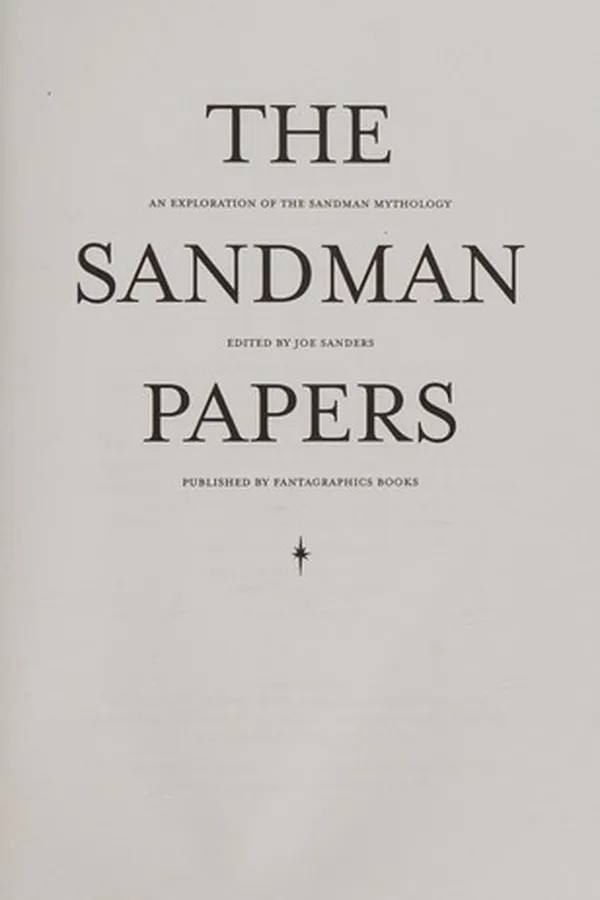 Capa de The Sandman papers