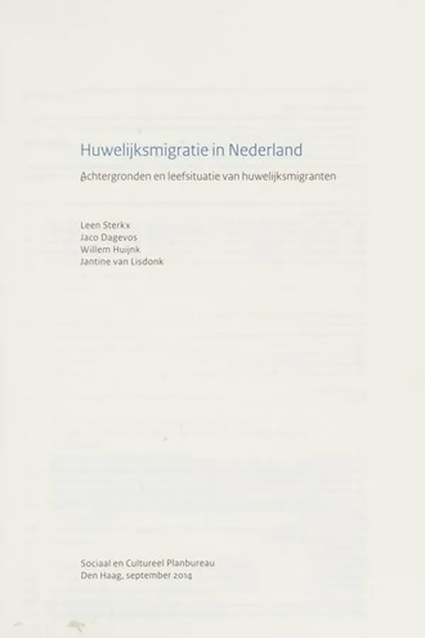 Capa de Huwelijksmigratie in Nederland