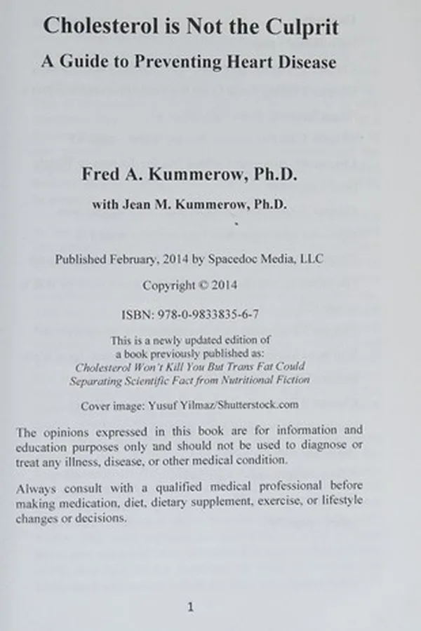 Capa de Cholesterol is not the culprit