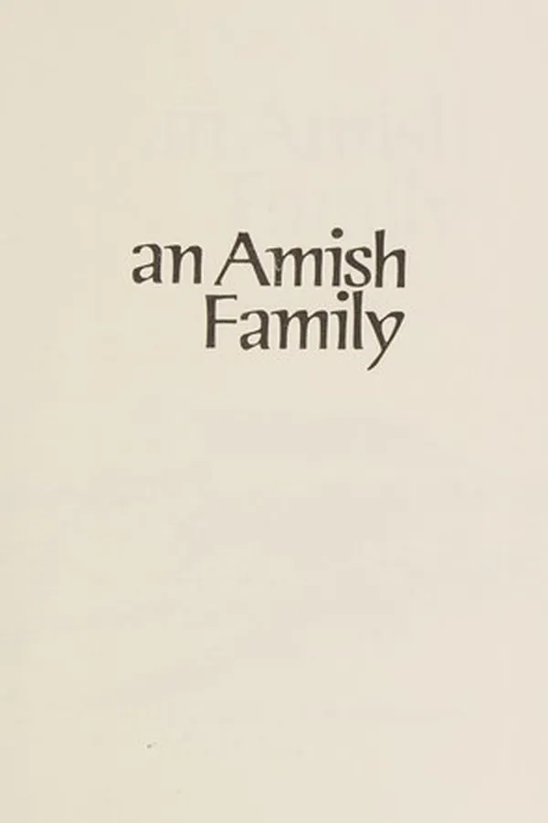 Capa de An Amish Family