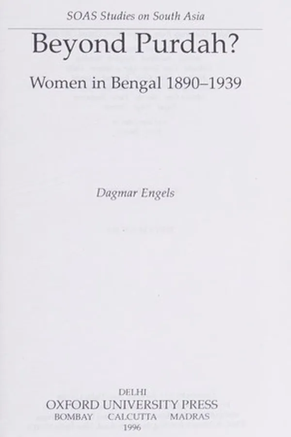 Cover of Beyond purdah?