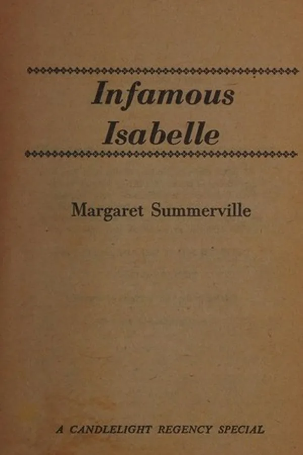 Capa de Infamous Isabelle