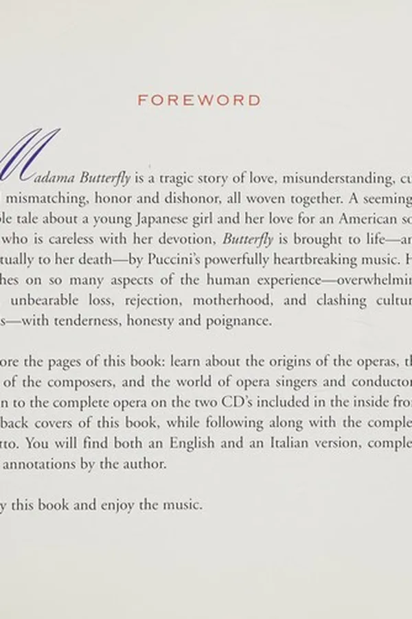 Capa de Madama Butterfly