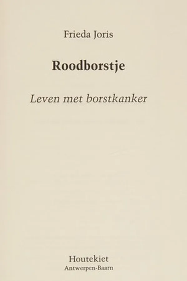 Cover of Roodborstje