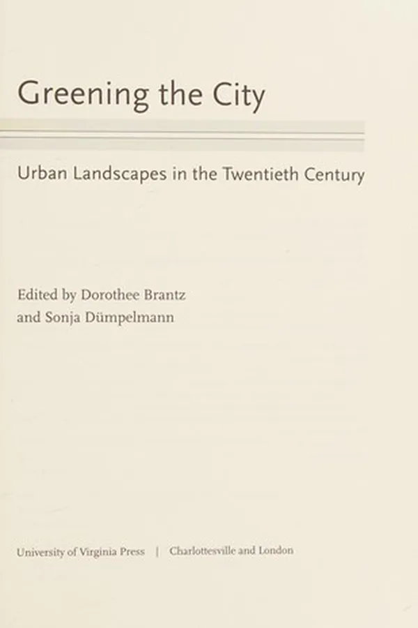 Capa de Greening the city