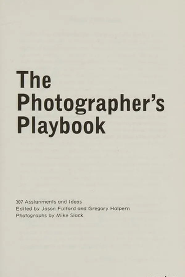 Capa de The photographer's playbook