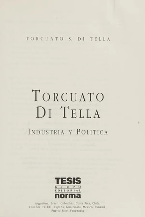 Capa de Torcuato Di Tella