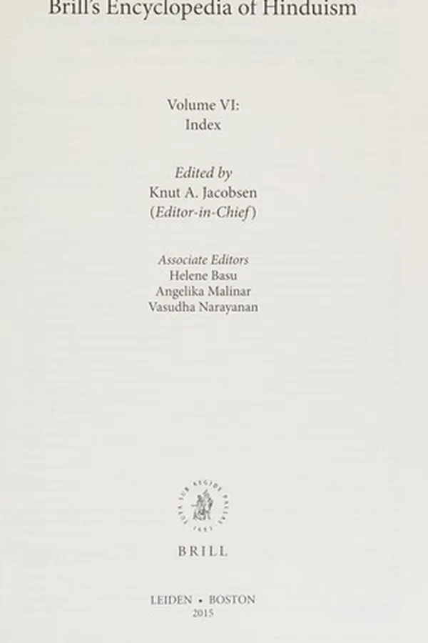 Capa de Brill's encyclopedia of Hinduism