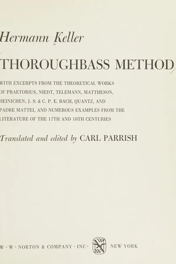 Capa de Schule des Generalbass-Spiels