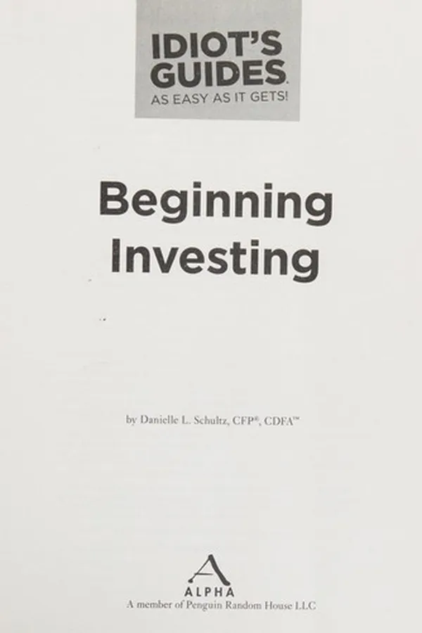 Cover of Beginning investing
