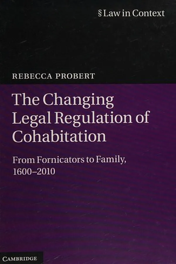 Capa de The changing legal regulation of cohabitation