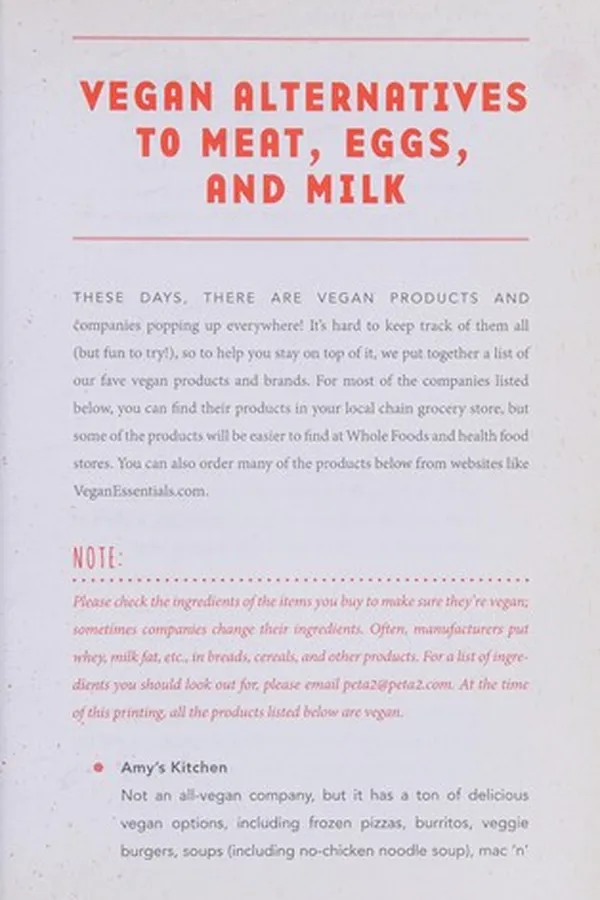 Capa de PETA's vegan college cookbook