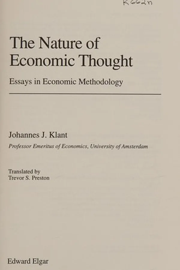 Capa de The nature of economic thought
