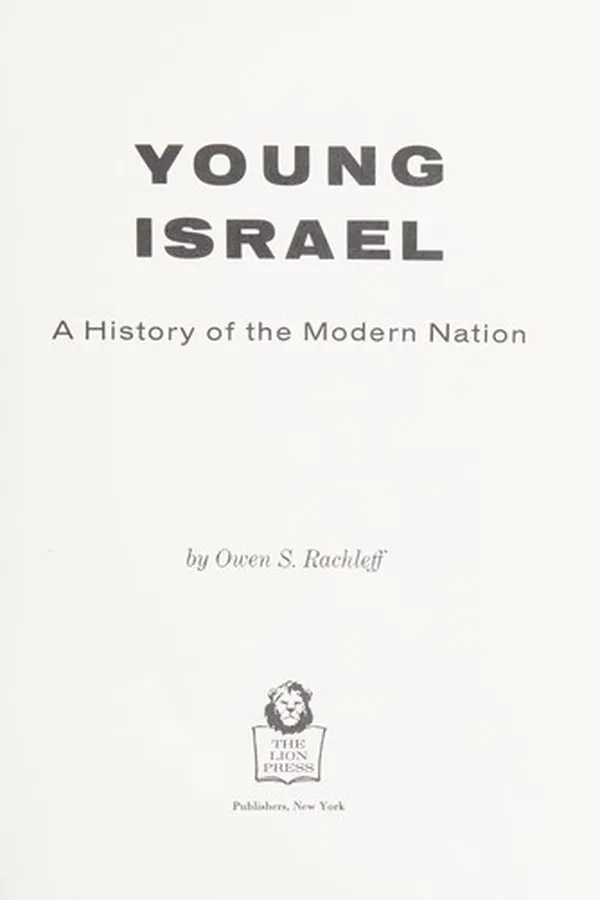 Capa de Young Israel; a history of the modern nation