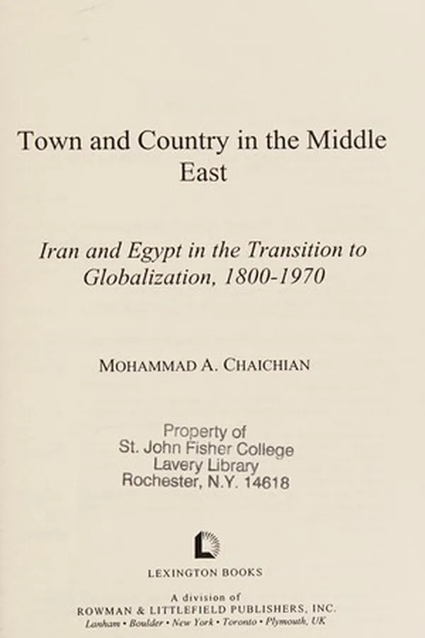 Capa de Town and country in the Middle East
