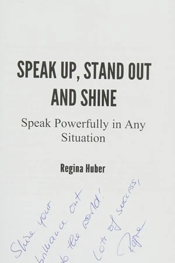 Capa de Speak up, stand out and shine