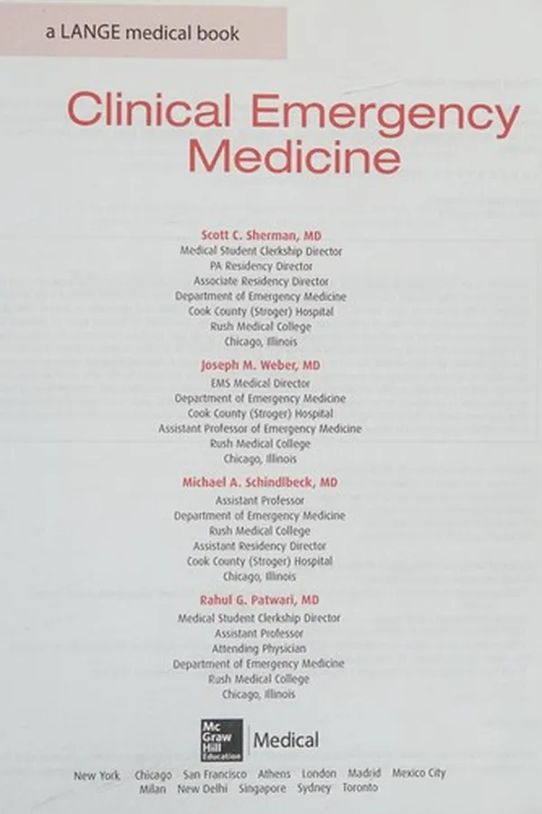 Capa de Clinical Emergency Medicine