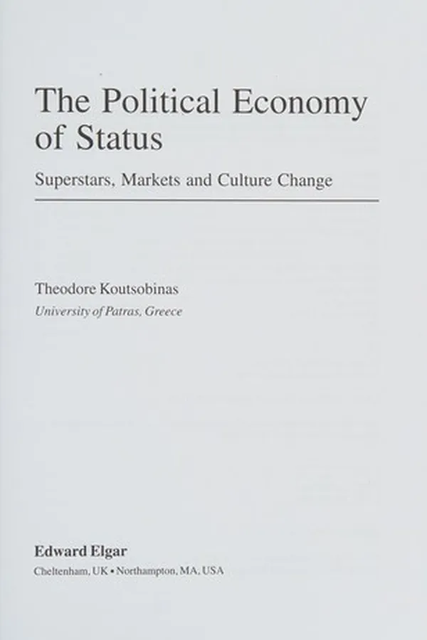 Capa de The political economy of status