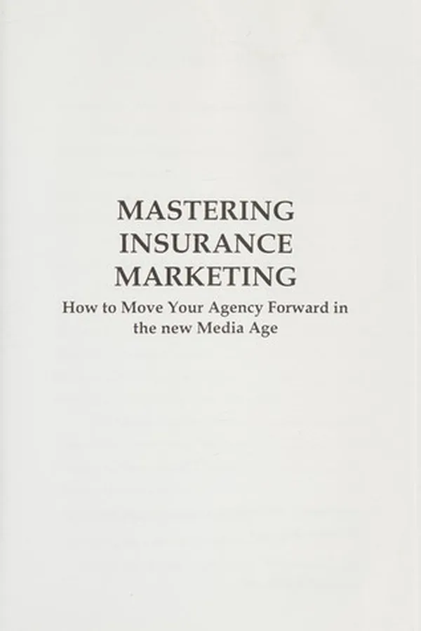 Capa de Mastering insurance marketing