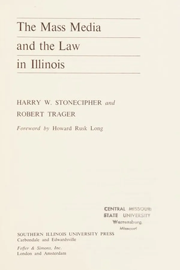 Capa de The mass media and the law in Illinois