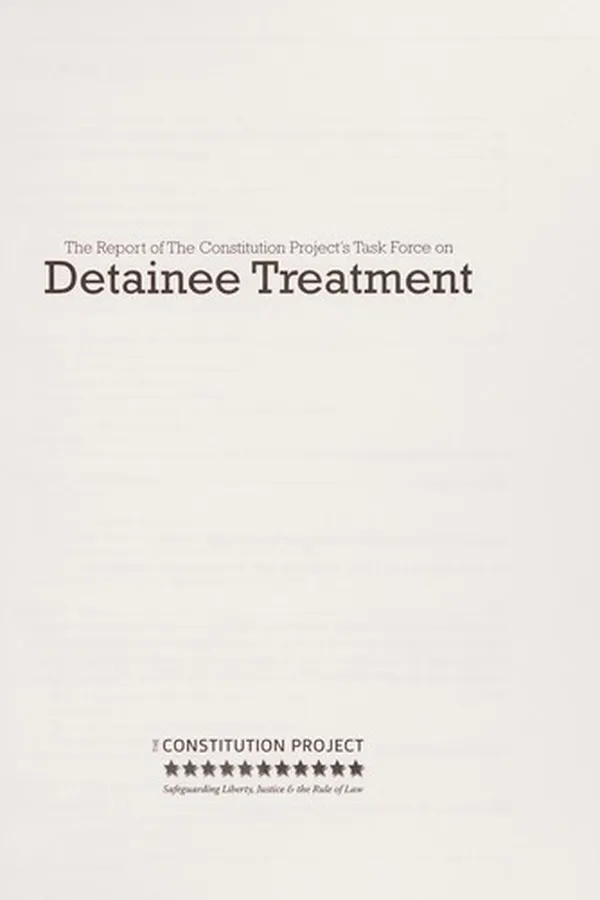 Capa de The report of the Constitution Project's Task Force on Detainee Treatment