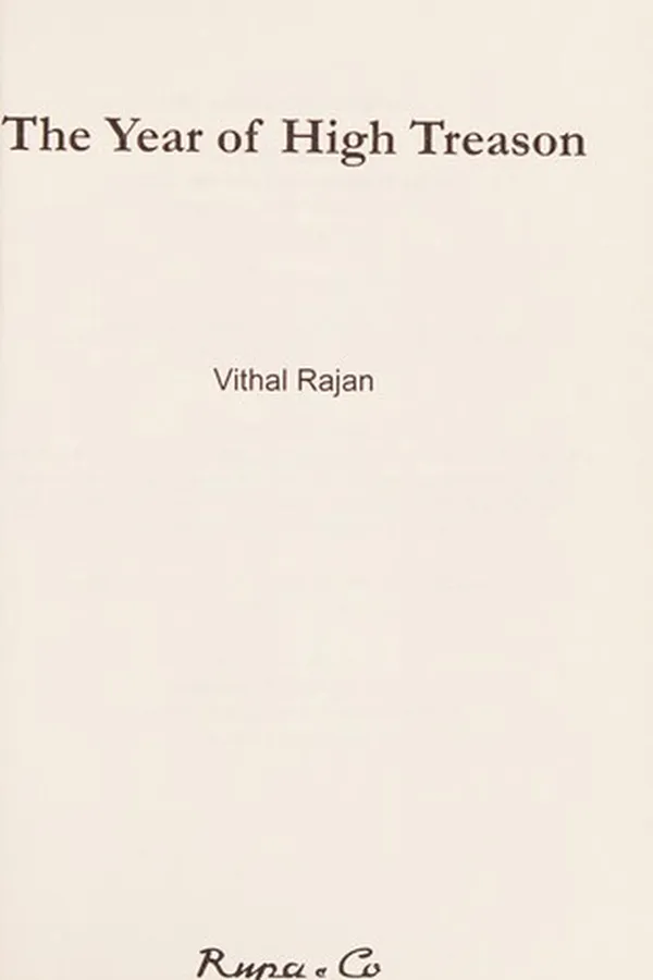 Capa de The year of high treason