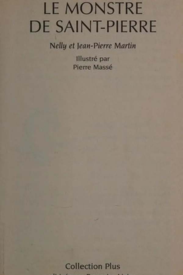 Capa de Le monstre de Saint-Pierre