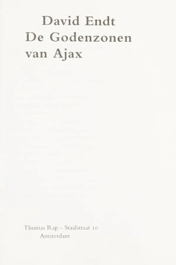 Capa de De godenzonen van Ajax