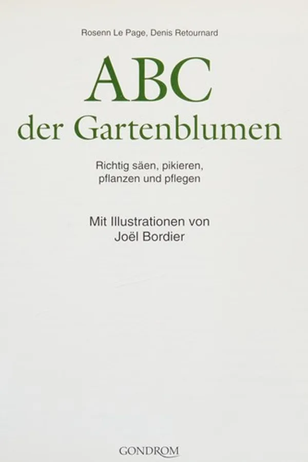 Capa de ABC der Gartenblumen