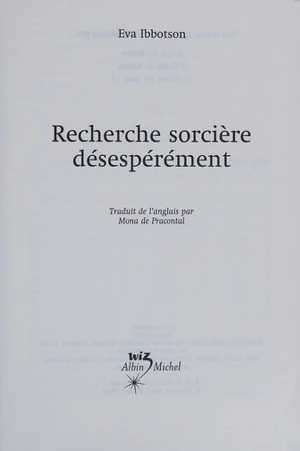 Capa de Recherche sorcière désespérément