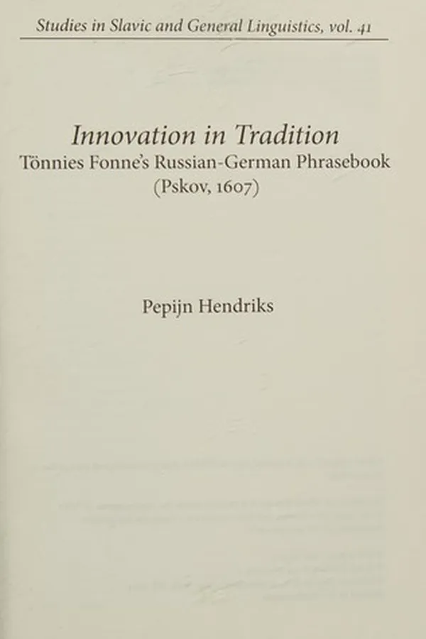Capa de Innovation in Tradition