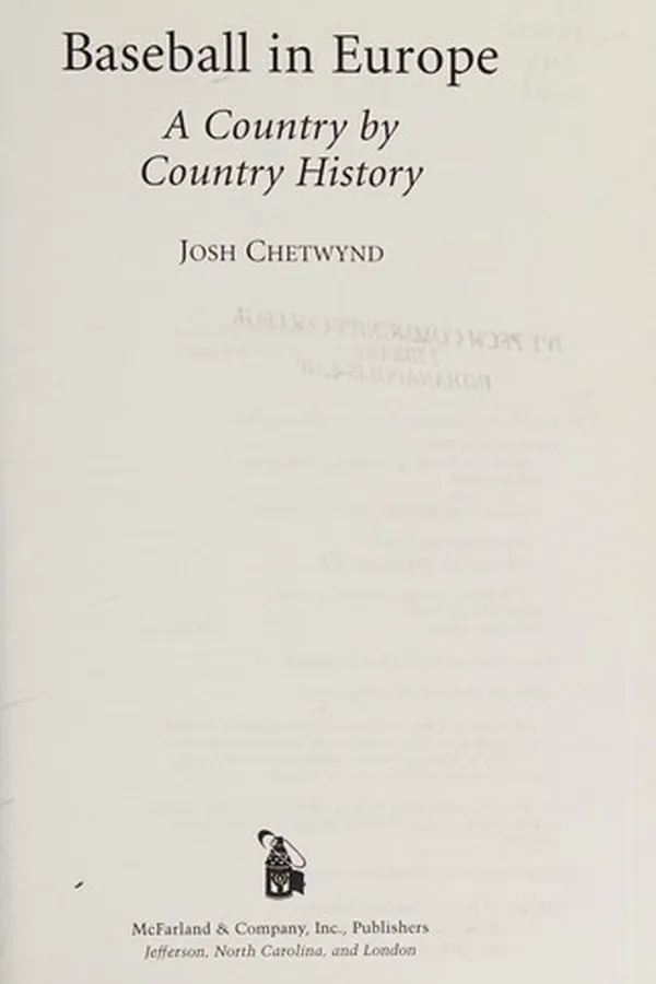 Cover of Baseball in Europe