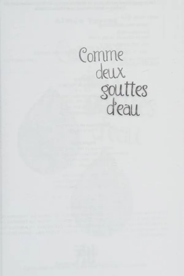 Capa de Comme deux gouttes d'eau