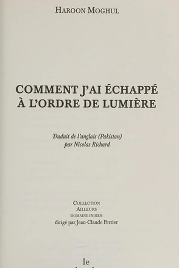Capa de Comment j'ai échappé à l'Ordre de lumière